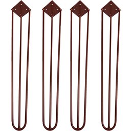 Kit 04 Pés de Ferro Aço Hairpin Legs 60 Cm Bronze A01 Sofá Móveis Mesa - Inoviza - 1