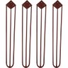 Kit 04 Pés de Ferro Aço Hairpin Legs 60 Cm Bronze A01 Sofá Móveis Mesa - Inoviza - 1