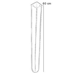 Kit 04 Pés de Ferro Aço Hairpin Legs 60 Cm Bronze A01 Sofá Móveis Mesa - Inoviza - 5