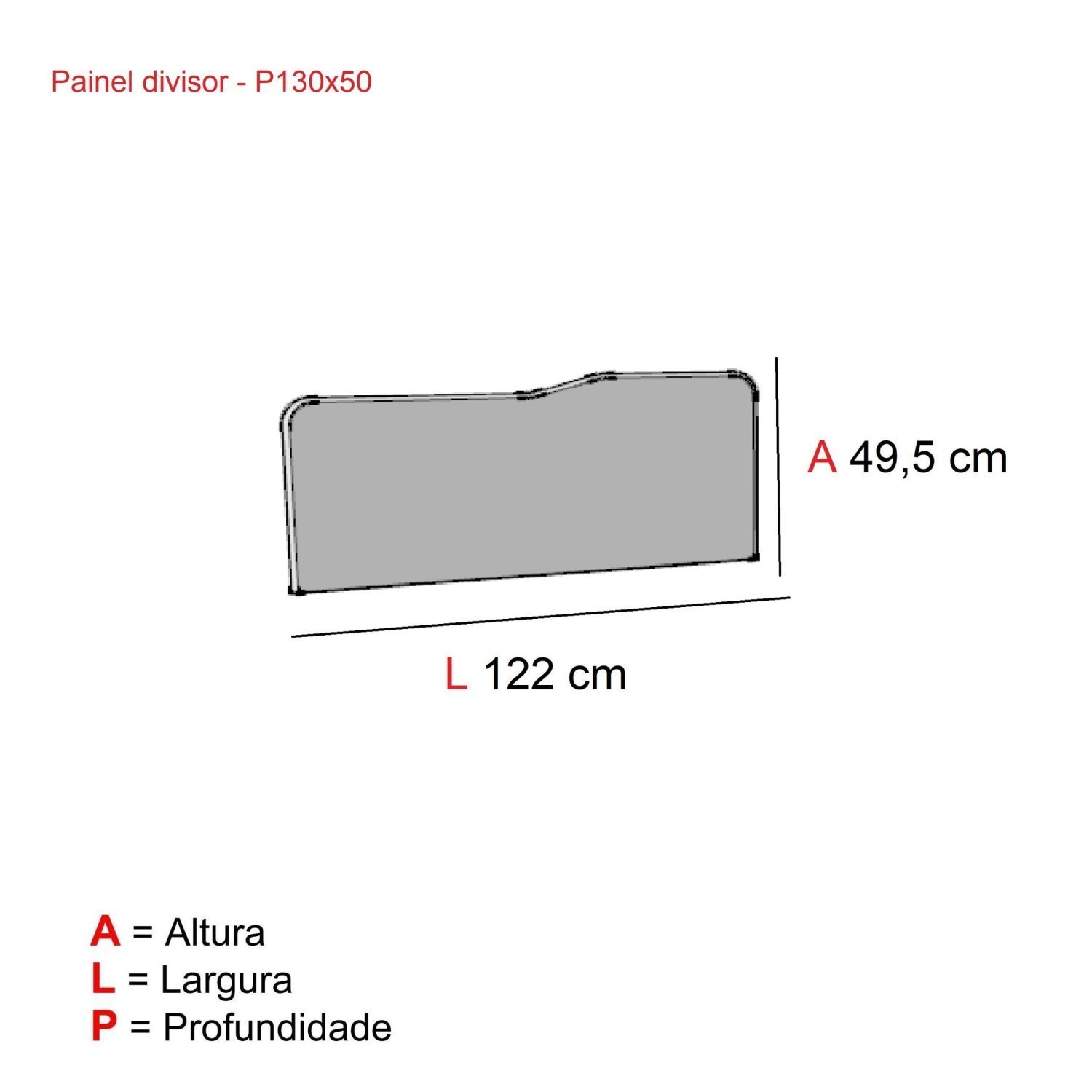 Painel Divisor Para Estacao De Trabalho 130X50Cm  - 2