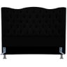 Cabeceira de Cama Box Luna:160cm/Suede Preto - 2