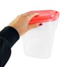 Jogo com 05 Potes Vermelho para Guardar Alimentos - 5