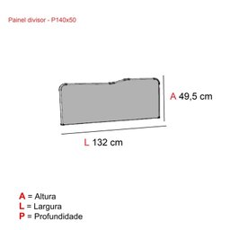 Painel Divisor Para Estacao De Trabalho P140X50  - 2