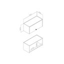 Ver imagem 2 de Armário de Cozinha Modulado Torino C/ 1 Porta Basculante 70cm Mel/off White - Movelbento