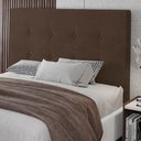 Ver imagem 2 de Cabeceira Cama Box Casal Luana 140cm Veludo Marrom - Desk Design