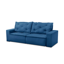 Ver imagem 4 de Sofá Retrátil 3 Lugares com Molas 1,80m Ayla Suede Azul