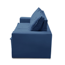 Ver imagem 7 de Sofá Retrátil 3 Lugares com Molas 1,80m Ayla Suede Azul