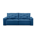 Ver imagem 6 de Sofá Retrátil 3 Lugares com Molas 1,80m Ayla Suede Azul