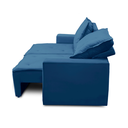 Ver mais imagens de Sofá Retrátil 3 Lugares com Molas 1,80m Ayla Suede Azul
