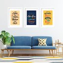 Ver imagem 2 de Kit 3 Quadros Grandes Frases Motivacionais 60x48cm:moldura Preta