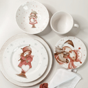 Ver imagem 4 de Prato de Sobremesa de Cerâmica Natalino Celebrações de Natal Sweet Christmas Mesa Posta Natalina 21c