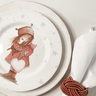 Prato de Sobremesa de Cerâmica Natalino Celebrações de Natal Sweet Christmas Mesa Posta Natalina 21c - 3
