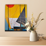 Mini Quadro Decorativo de Barco Veleiro em Linhas Retas - 1