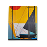 Mini Quadro Decorativo de Barco Veleiro em Linhas Retas - 2