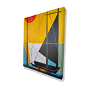 Ver imagem 4 de Mini Quadro Decorativo de Barco Veleiro em Linhas Retas