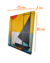 Ver imagem 7 de Mini Quadro Decorativo de Barco Veleiro em Linhas Retas