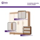 Ver imagem 4 de Guarda-roupa Casal 04 Portas 04 Gavetas B383 Cinamomo Off White - Henn - Briz