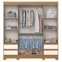 Ver imagem 2 de Guarda-roupa Casal 04 Portas 04 Gavetas B383 Cinamomo Off White - Henn - Briz