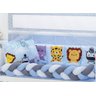KIT JOGO DE BERÇO SAFARI ESTAMPADO 10 PEÇAS KIT AMERICANO DE BERÇO BABY ZOO PARA BEBE LUXUOSO:BICHIN - 5
