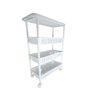 Carrinho Organizador 4 Prateleiras Multiuso Quarto Sala Varanda Salao Manicure Branco - 3