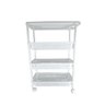 Carrinho Organizador 4 Prateleiras Multiuso Quarto Sala Varanda Salao Manicure Branco - 1