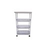 Carrinho Organizador 4 Prateleiras Multiuso Quarto Sala Varanda Salao Manicure Branco - 2