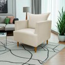 Ver imagem 2 de Poltrona Decorativa para Sala Recepção Escritório Consultório Reforçada Eliza Tecido Suede