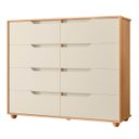 Ver imagem 6 de Cômoda para Quarto 8 Gavetas 136cm Doble Flex Off/freijó - Albatroz