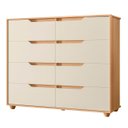 Ver imagem 1 de Cômoda para Quarto 8 Gavetas 136cm Doble Flex Off/freijó - Albatroz