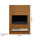 Ver imagem 3 de Painel para Tv até 75 Polegadas Sydnei 1 Porta 180 Cm Ripado Nature/off White - Pnr Móveis