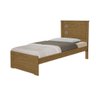 Cama Barcelona Para Quarto Solteiro Cor Carvalho Carvalho - 1
