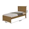 Cama Barcelona Para Quarto Solteiro Cor Carvalho Carvalho - 2