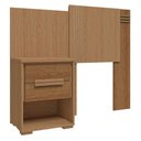Ver imagem 1 de Cabeceira Solteiro com Mesa de Cabeceira 2 Gavetas Rimo Angra Carvalho/jequitibá
