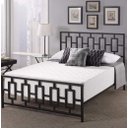 Ver imagem 1 de Cama Casal Robusta Aço Ferro Tamanho Queen 138cmx188cm Cor Alumínio Estilo Industrial Mobbili Ca-01