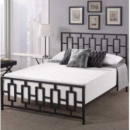 Cama Casal Robusta Aço Ferro Tamanho Queen 138cmx188cm Cor Alumínio Estilo Industrial Mobbili Ca-01 - 1
