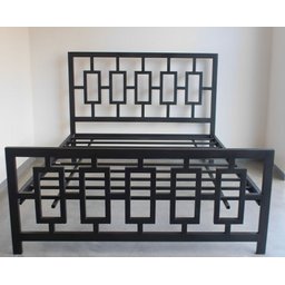 Cama Casal Robusta Aço Ferro Tamanho Queen 138cmx188cm Cor Alumínio Estilo Industrial Mobbili Ca-01 - 3