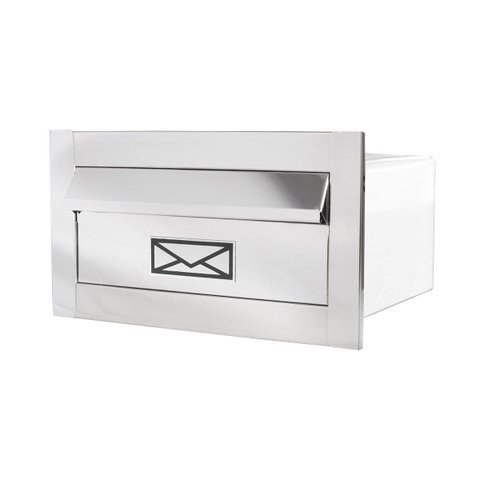 Mini Caixa de Correio Carta Inox Polido Brilhante Espelhada Compacta 20 Cm Profundidade