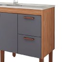 Ver imagem 3 de Gabinete de Cozinha 154cm 2 Portas Balcão Madeira 100% MDF:Freijó/Titanium