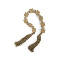 Ver imagem 1 de Colar Decorativo em Madeira Quadrada 88 Cm - Natural