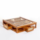 Ver imagem 4 de Cama Queen 3 Gavetas 100% Madeira Maciça Pinus Ws