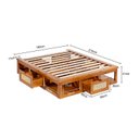 Ver imagem 3 de Cama Queen 3 Gavetas 100% Madeira Maciça Pinus Ws