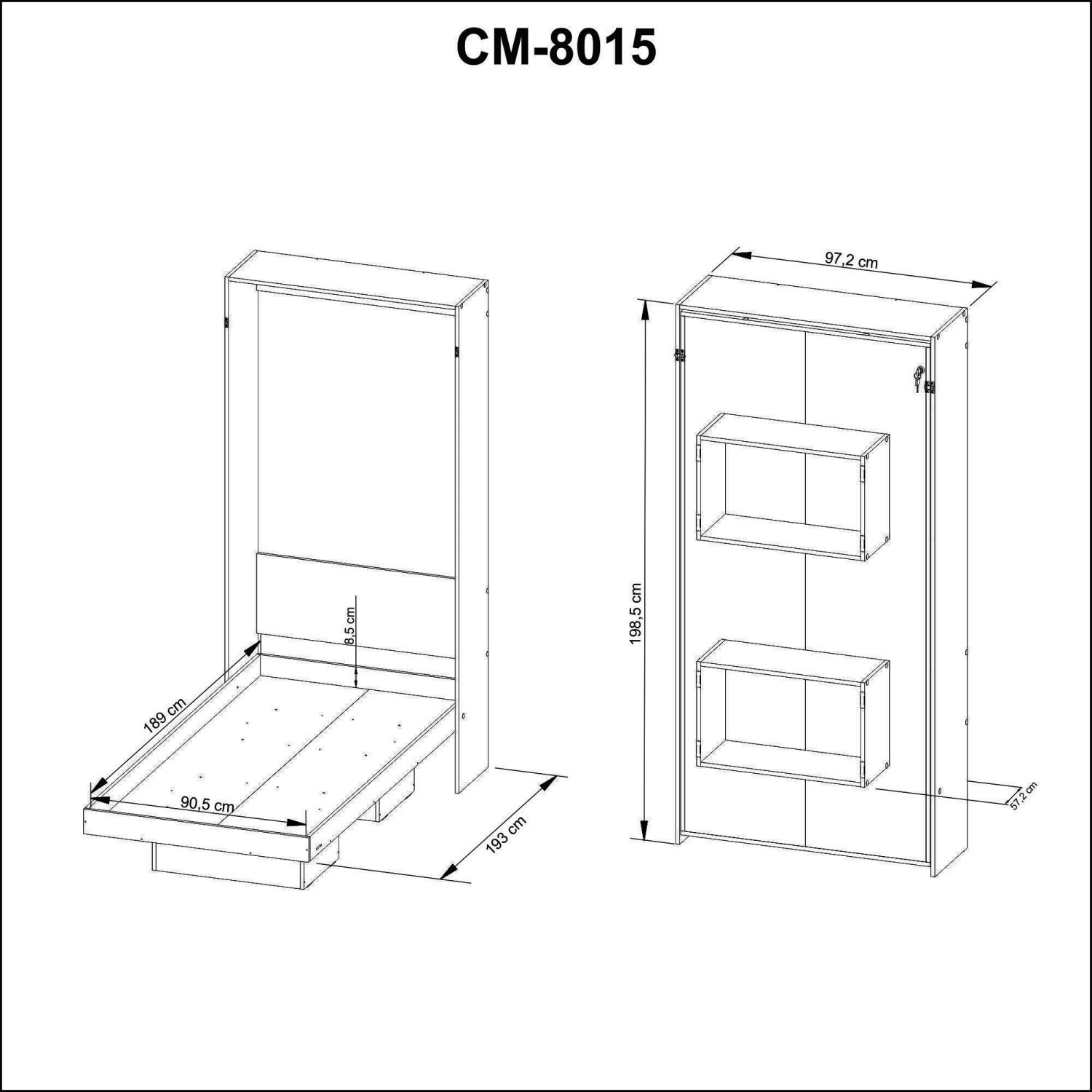 Cama Articulada Solteiro 97,2X193Cm Cm8015  - 8