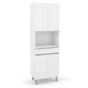 Ver imagem 2 de Paneleiro Duplo Nicho Para Micro-ondas Top Class Branco