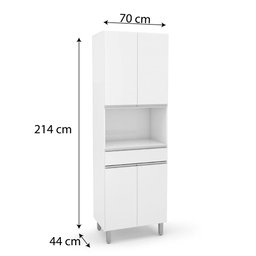 Paneleiro Duplo Nicho Para Micro-ondas Top Class Branco - 9