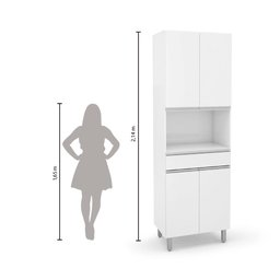 Paneleiro Duplo Nicho Para Micro-ondas Top Class Branco - 10