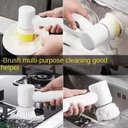 Ver imagem 3 de Escova de Limpeza Eletrica Lava Loucas Banheiro Azulejos 5 em 1 Mop Carpete Sofa sem Fio