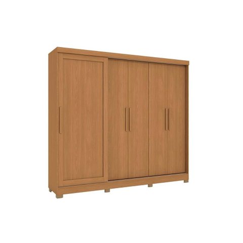 Guarda Roupa Casal 5 Portas e 4 Gavetas C/ Pés Flex Cb03n564 Canela - Kappesberg