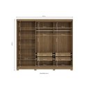 Ver imagem 2 de Guarda Roupa Casal 5 Portas e 4 Gavetas C/ Pés Flex Cb03n564 Canela - Kappesberg
