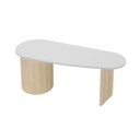 Ver imagem 5 de Escrivaninha Mesa Orgânica Curva Diretor Ovale 183cm Marrom e Branco Artany