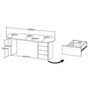 Ver imagem 4 de Escrivaninha Mesa Orgânica Curva Diretor Ovale 183cm Marrom e Branco Artany